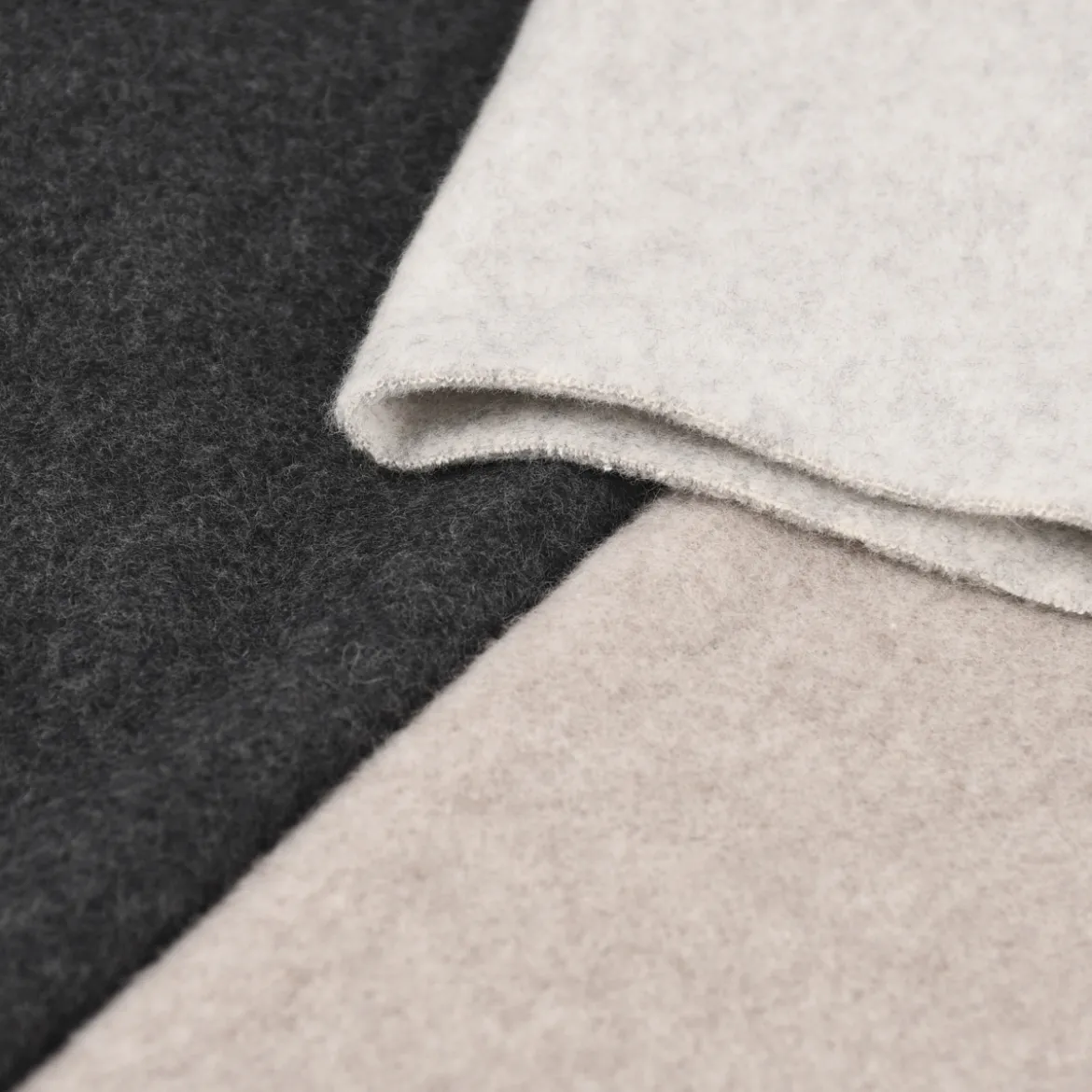 Organic Baumwoll-Fleece Bio-Fleece einfarbig hellgrau meliert