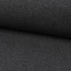 Organic Baumwoll-Fleece Bio-Fleece einfarbig dunkelgrau meliert