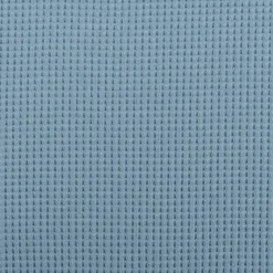Organic Bio Waffeljerseystoff Waffelstrick Baumwolle einfarbig rauch blau 1,45m Breite