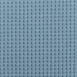 Organic Bio Waffeljerseystoff Waffelstrick Baumwolle einfarbig rauch blau 1,45m Breite