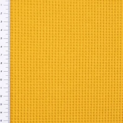 Organic Bio Waffeljersey Waffelstrick einfarbig senfgelb 1,45m Breite