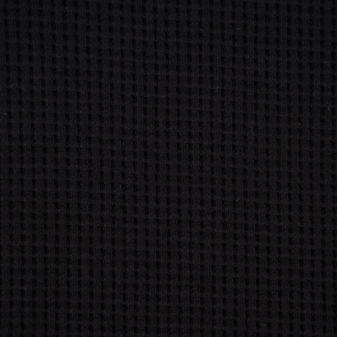 Organic Bio Waffeljersey Waffelstrick einfarbig schwarz 1,45m Breite