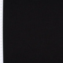 Organic Bio Waffeljersey Waffelstrick einfarbig schwarz 1,45m Breite