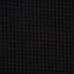 Organic Bio Waffeljersey Waffelstrick einfarbig schwarz 1,45m Breite