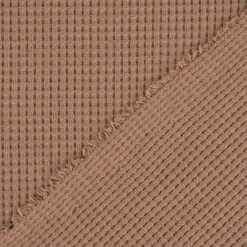 Organic Bio Waffeljersey Waffelstrick einfarbig taupe 1,45m Breite