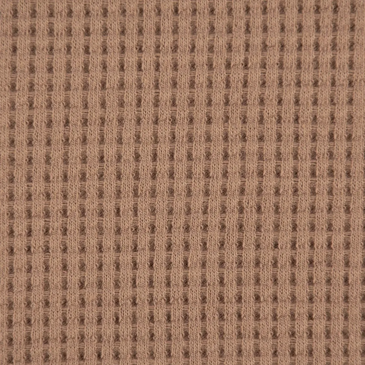 Organic Bio Waffeljersey Waffelstrick einfarbig taupe 1,45m Breite