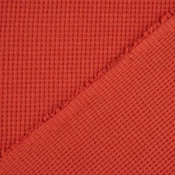 Organic Bio Waffeljersey Waffelstrick einfarbig terrakotta 1,45m Breite