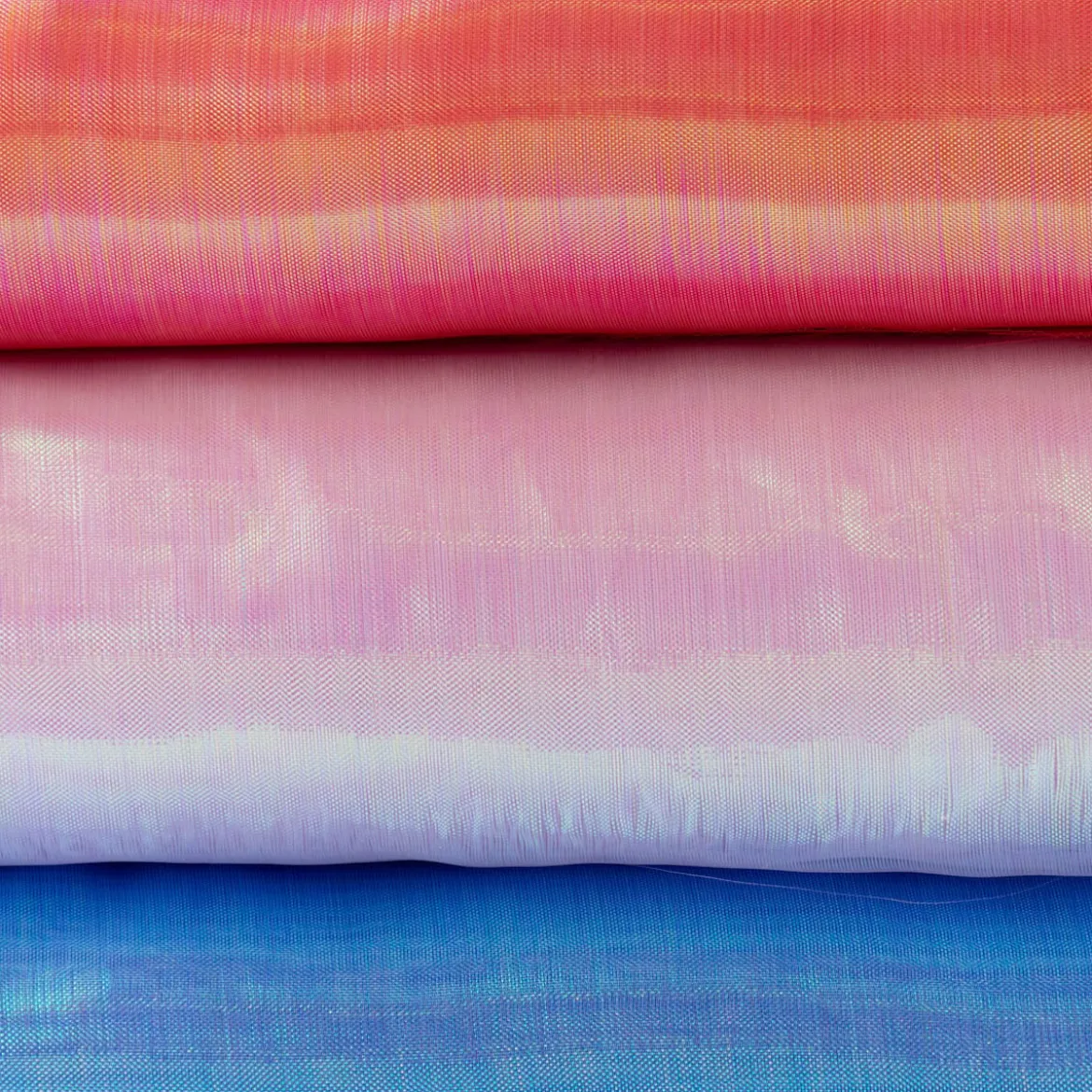 Organza Tüllstoff Farbverlauf Mermaid koralle 1,50m Breite