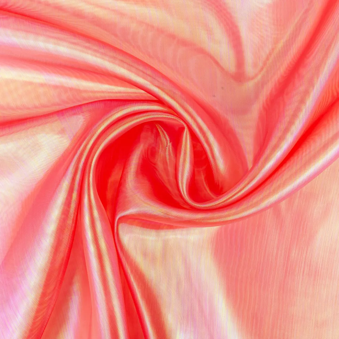 Organza Tüllstoff Farbverlauf Mermaid koralle 1,50m Breite