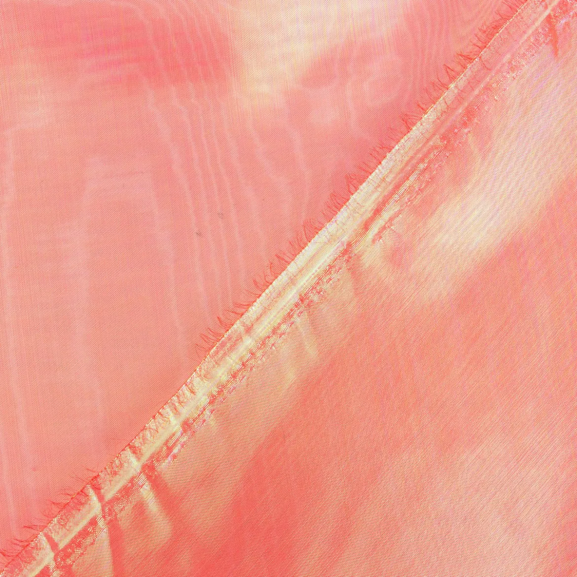 Organza Tüllstoff Farbverlauf Mermaid koralle 1,50m Breite
