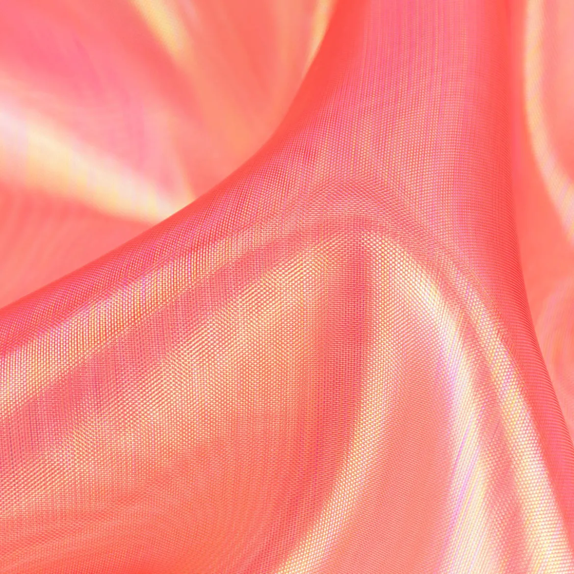 Organza Tüllstoff Farbverlauf Mermaid koralle 1,50m Breite