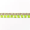 Orientalisches Band Glitzer mit Fransen Meterware lime Breite:2cm