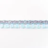 Orientalisches Band Glitzer mit Fransen Meterware hellblau Breite:2cm