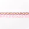 Orientalisches Band Glitzer mit Fransen Meterware hellrosa Breite:2cm