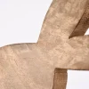 Osterhase Holzhase aus Mangoholz naturbraun 19x25x2cm