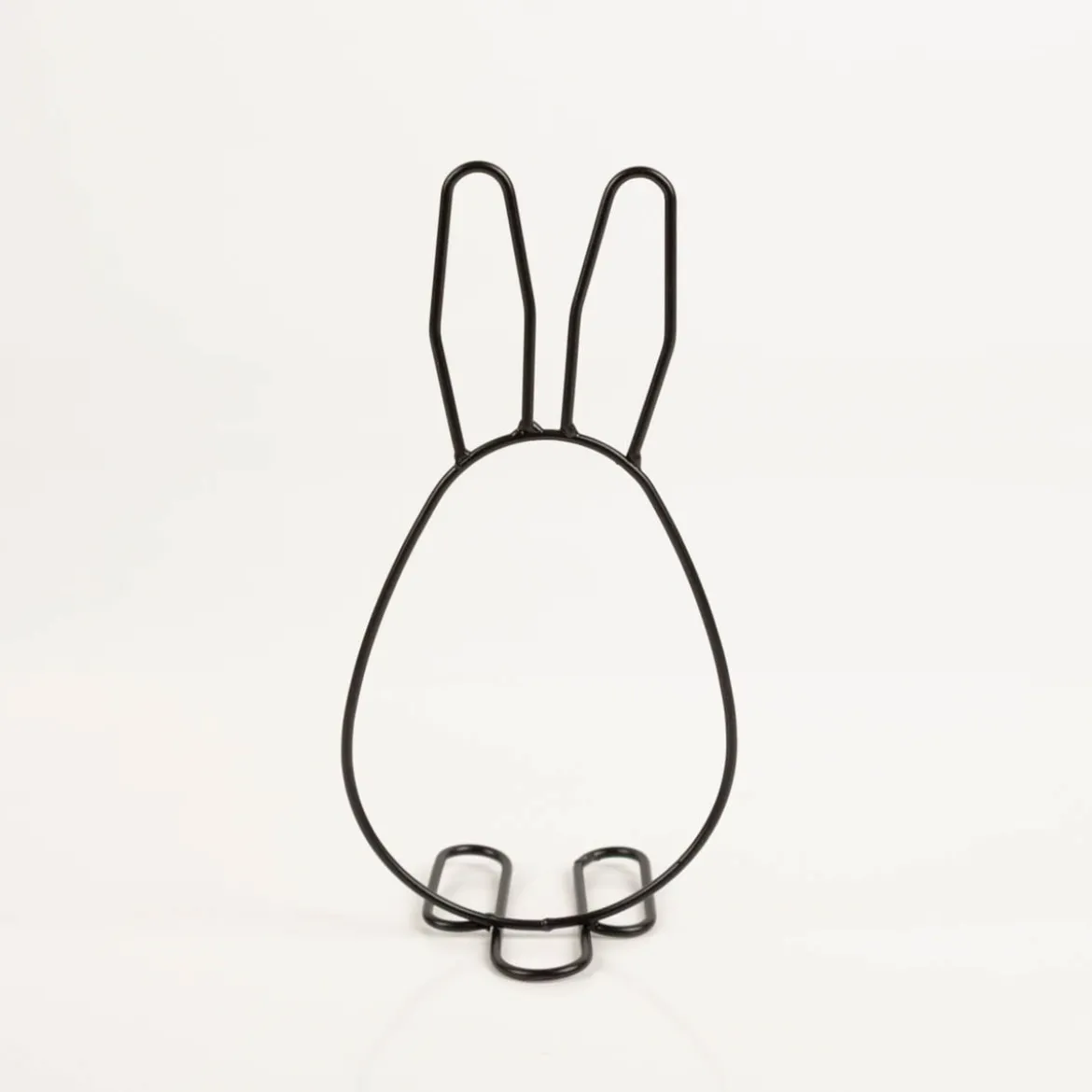 Osterhase Metall schwarz 10x20cm