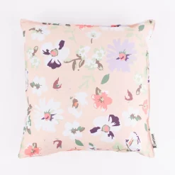 Outdoor Kissen Blüten Blumen apricot hellgrün weiß 45x45cm