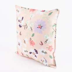 Outdoor Kissen Blüten Blumen apricot hellgrün weiß 45x45cm