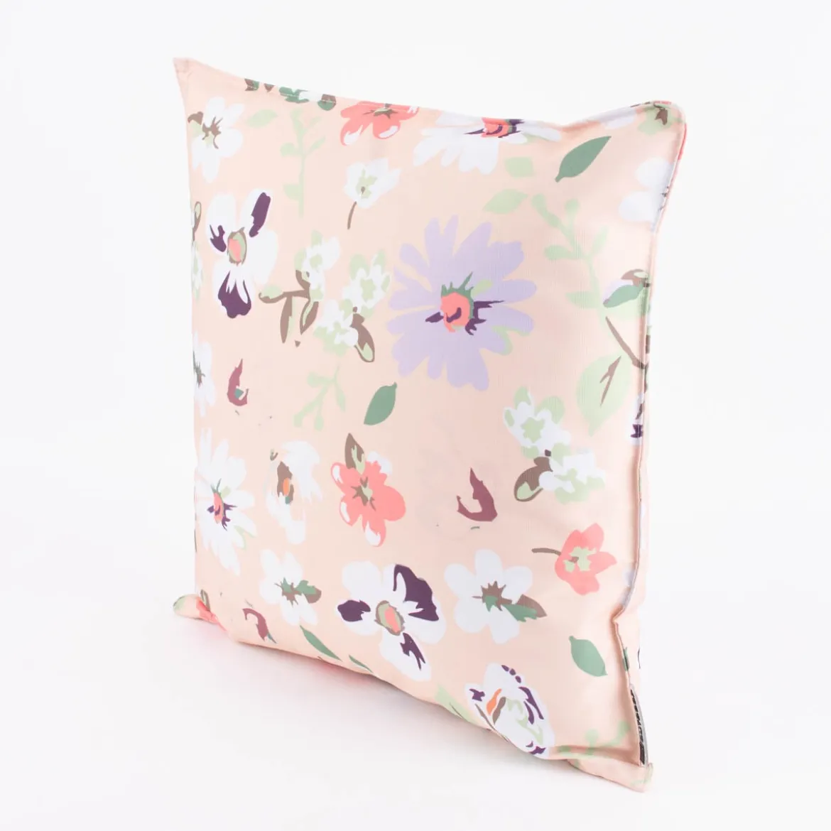 Outdoor Kissen Blüten Blumen apricot hellgrün weiß 45x45cm