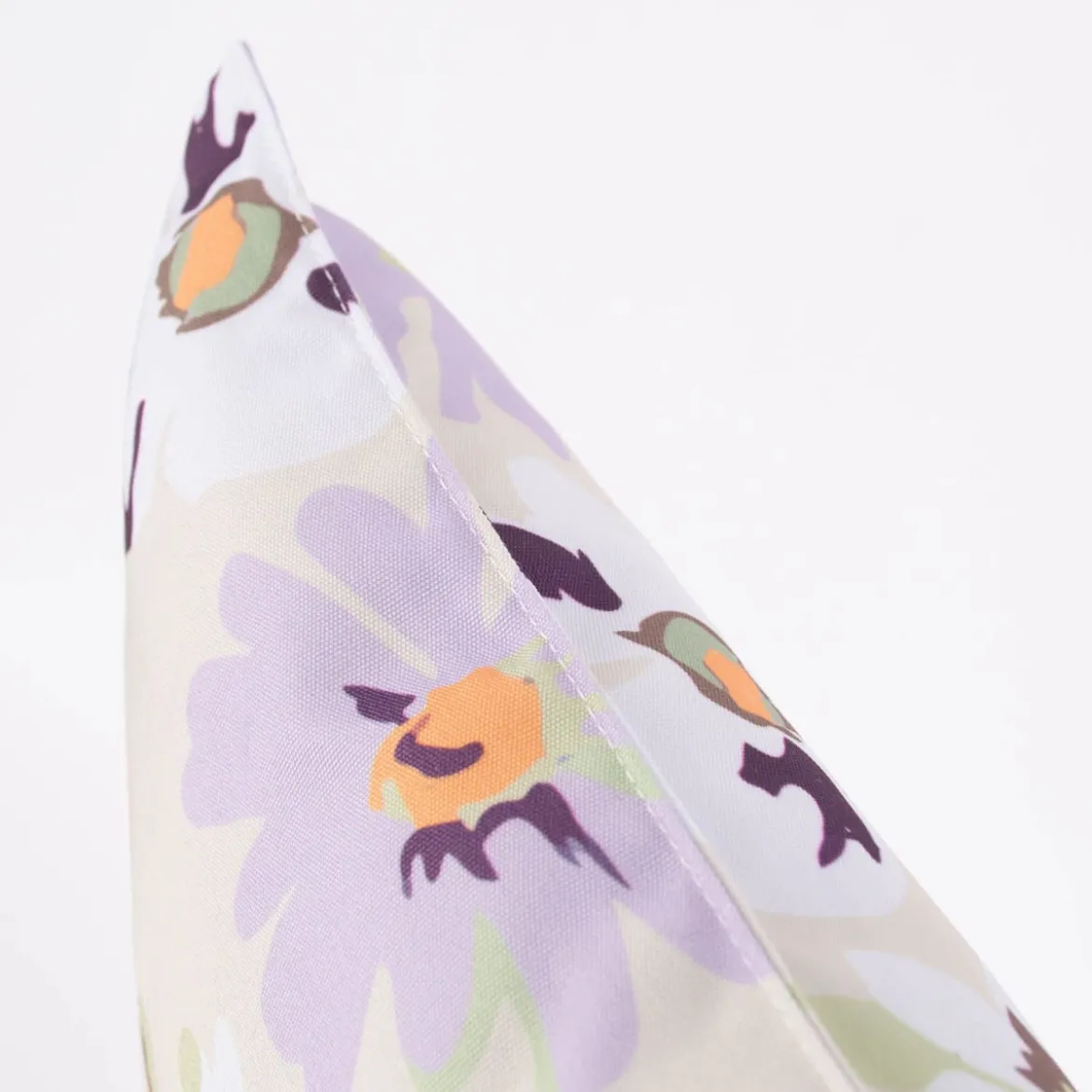 Outdoor Kissen Blüten Blumen beige hellgrün weiß 45x45cm
