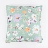 Outdoor Kissen Blüten Blumen grün hellgrün weiß 45x45cm