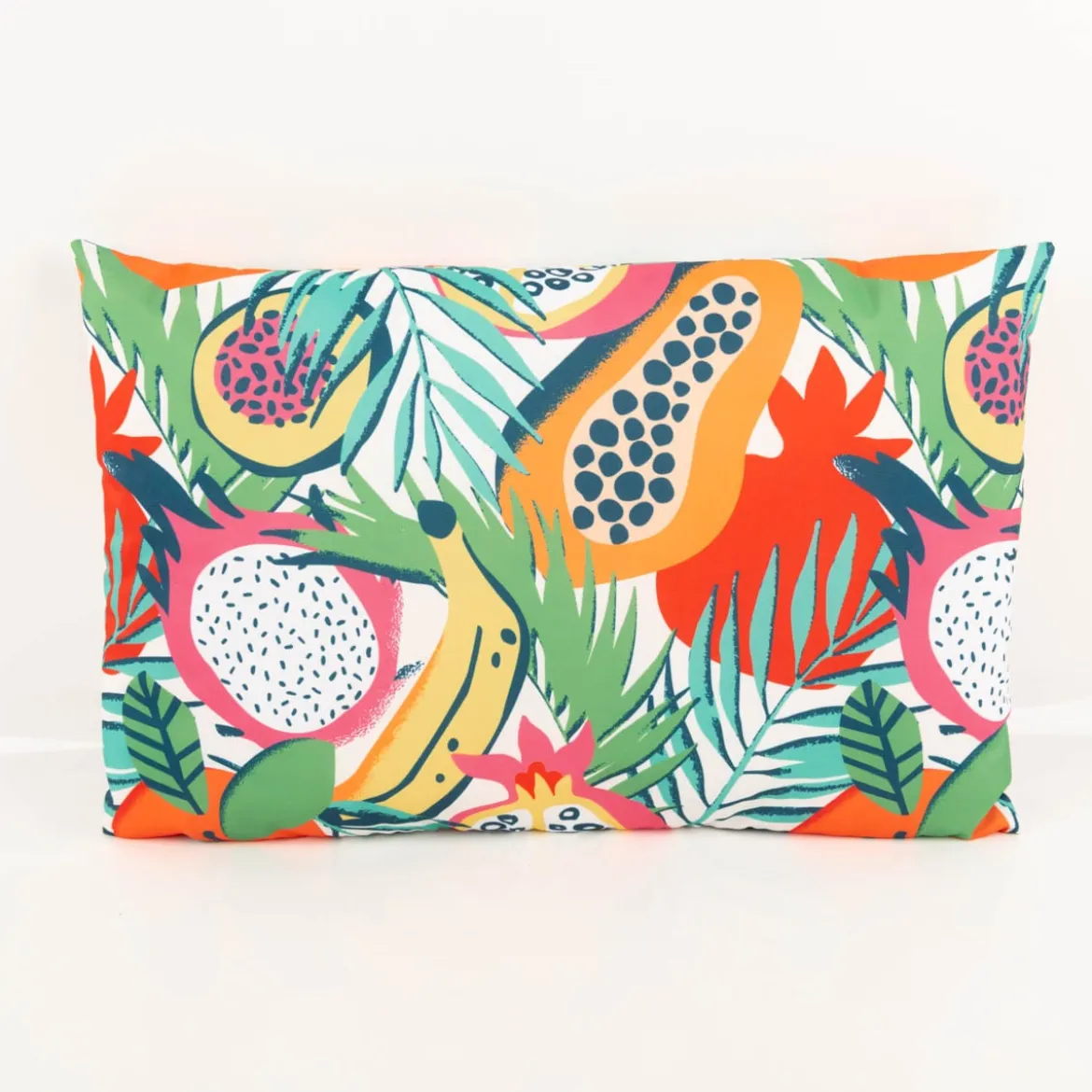 Outdoor Kissen Frutti Früchte weiß bunt wasserabweisend 40x60cm