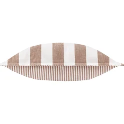 Outdoor Kissenhülle Hayle Streifen wendbar pekannuss braun 50x50cm