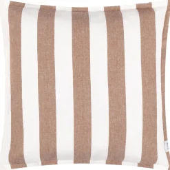 Outdoor Kissenhülle Hayle Streifen wendbar pekannuss braun 50x50cm