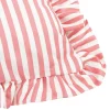 Outdoor Kissenhülle Millie Ruffle Streifen Rüschen rosa weiß 50x50cm