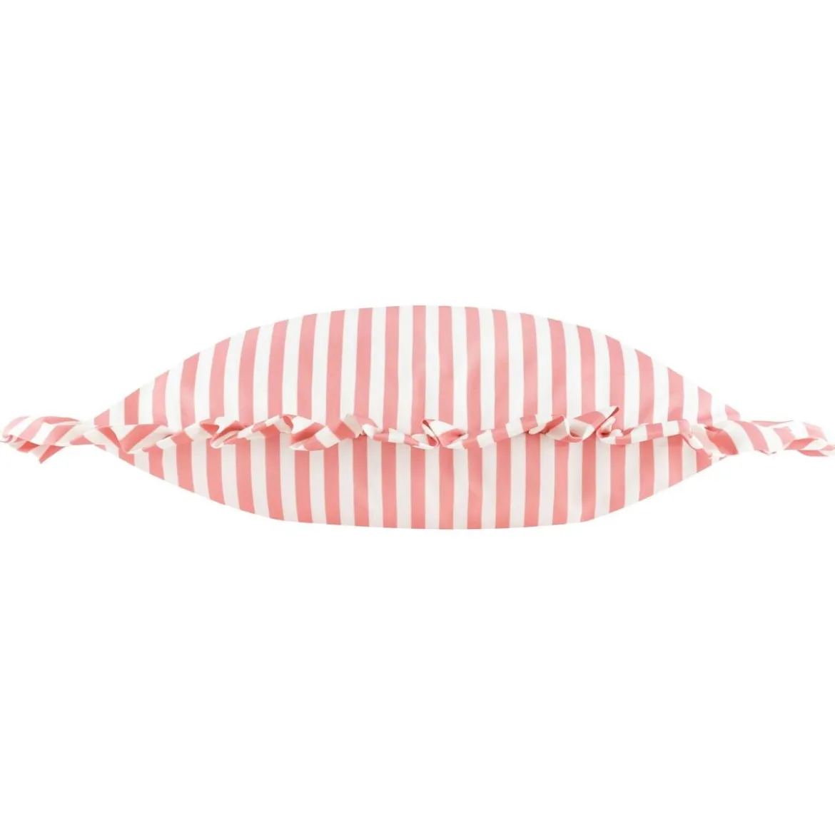 Outdoor Kissenhülle Millie Ruffle Streifen Rüschen rosa weiß 50x50cm