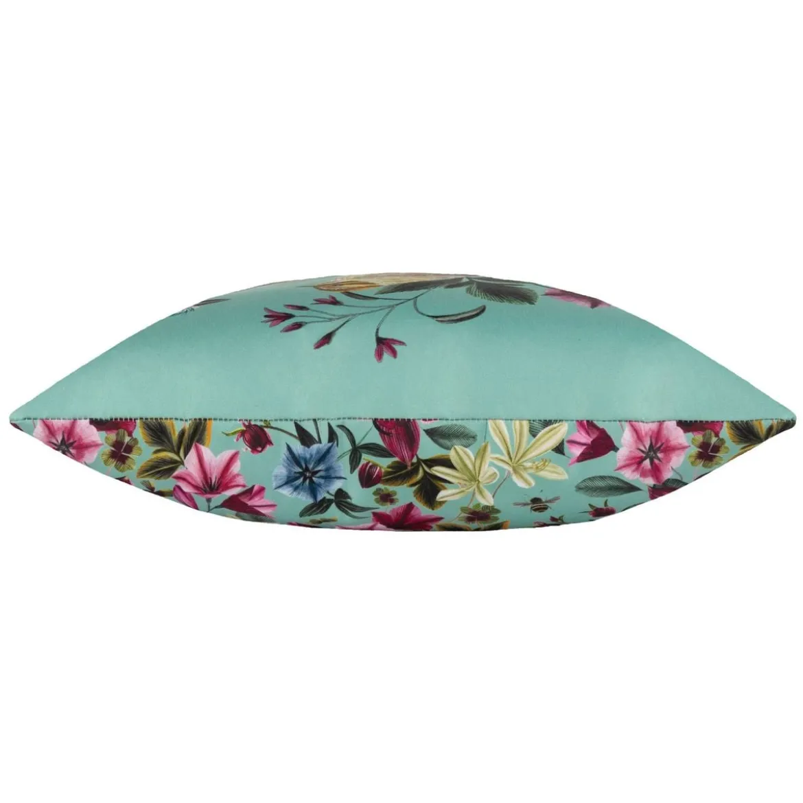 Outdoor Kissen Midnight Garden Birds Vögel aqua blau 43x43cm