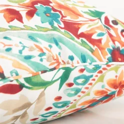 Outdoor Kissen Paisley weiß bunt 50x50cm