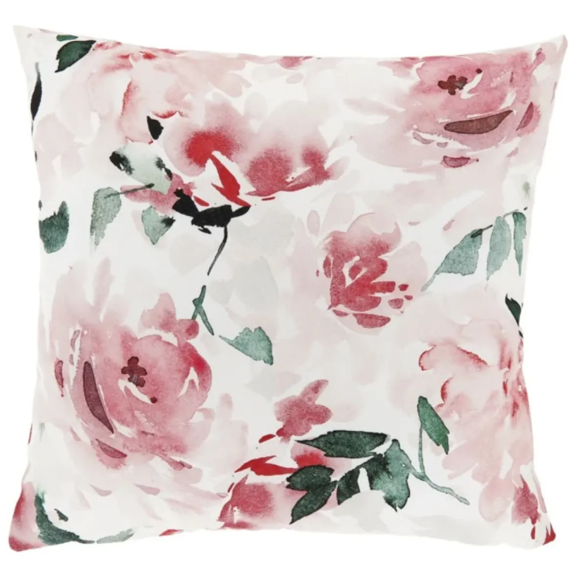 Outdoor Kissen Rosen weiß rosa 45x45cm