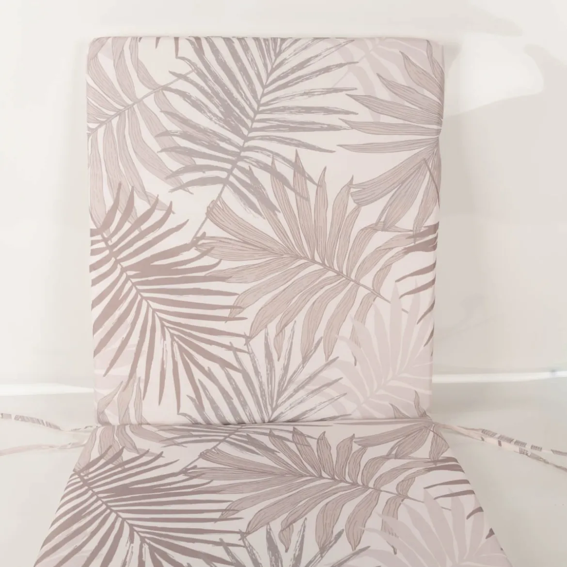 Outdoor Liegenauflage Blätter ecru natur wasserabweisend 60x190x4cm