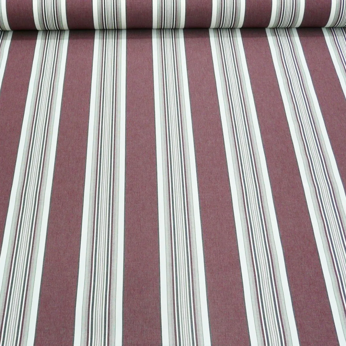 Outdoor Markisenstoff Gartenmöbelstoff Toldo Streifen dunkelrot