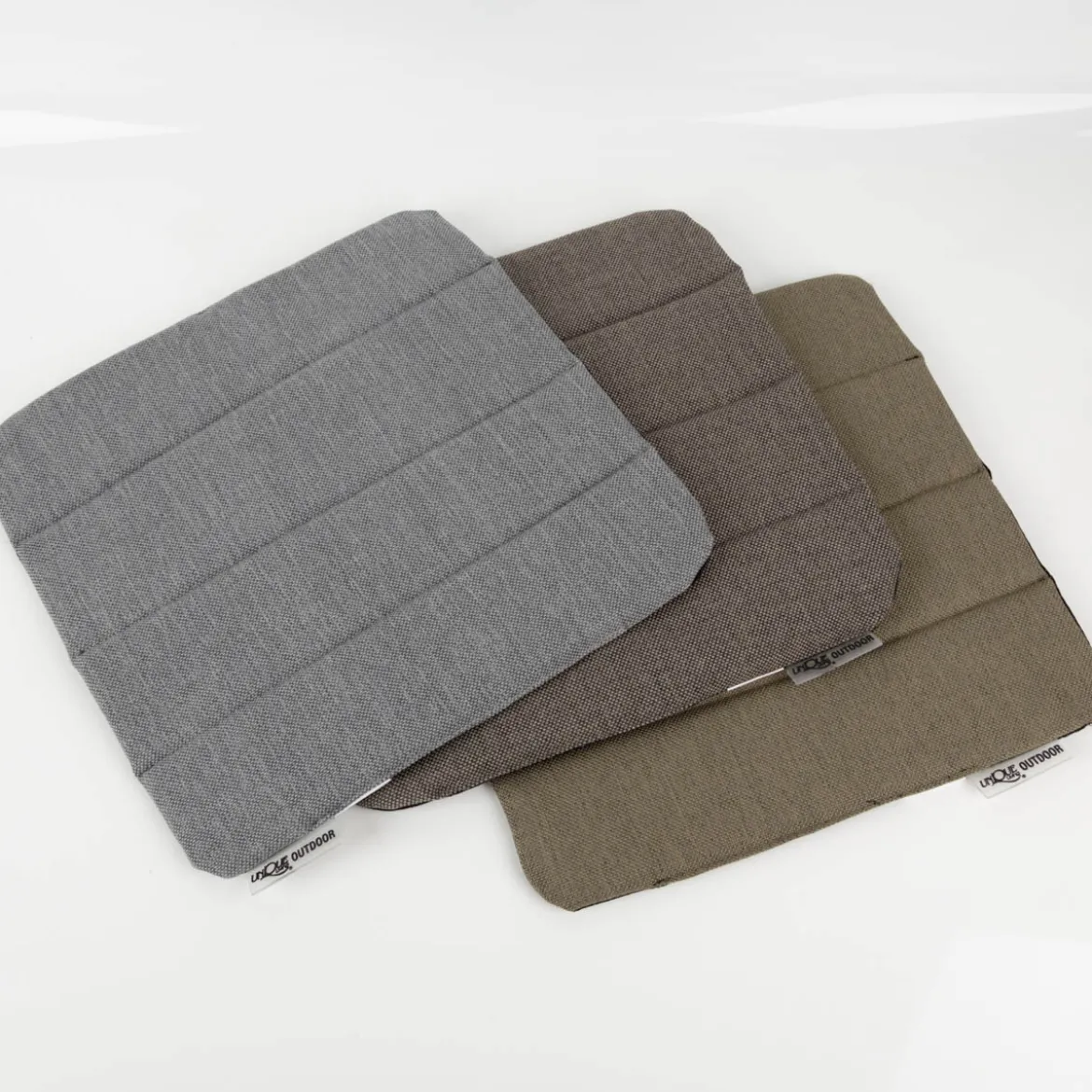 Outdoor Sitzkissen Elba uni meliert Struktur grau 39x39x1cm