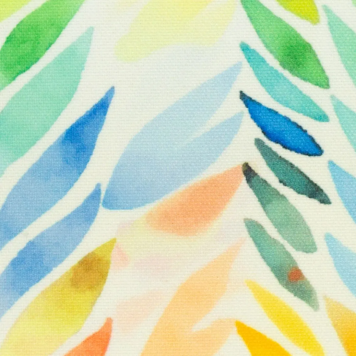 Outdoor Stoff Canvas Aurelia Blätter ZigZag wollweiß bunt wasserabweisend von Swafing 1,40m Breite