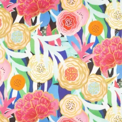 Outdoor Stoff Canvas Aurelia Floral pink/blau wasserabweisend von Swafing 1,40m Breite