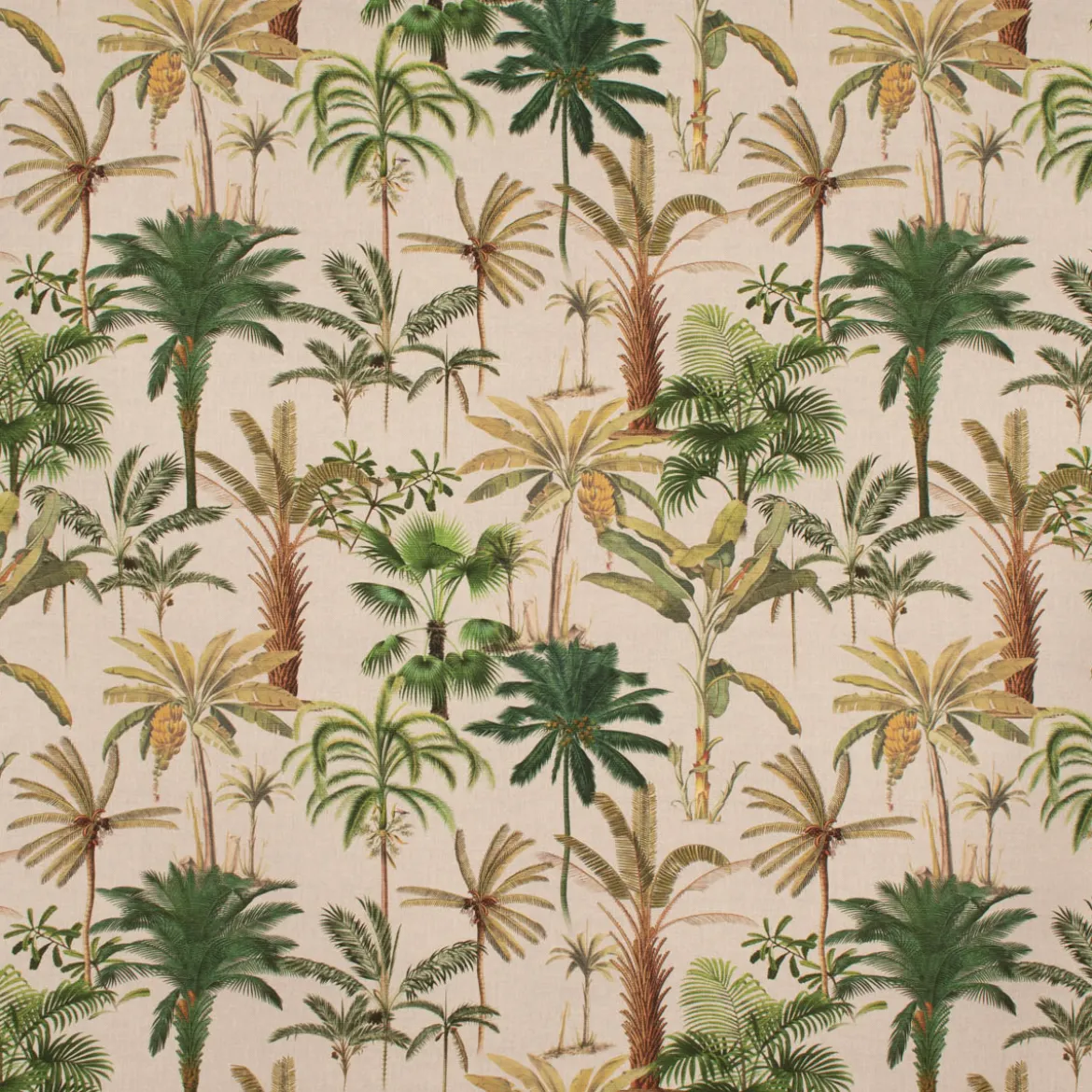 Outdoorstoff Dralon Digitaldruck Palmtree Tropical Jungle Palmen natur grün 1,40m Breite