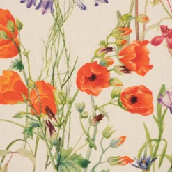 Outdoorstoff Dralon Digitaldruck Wildflower Sunny Field Feldblumen ecru bunt 1,40m Breite