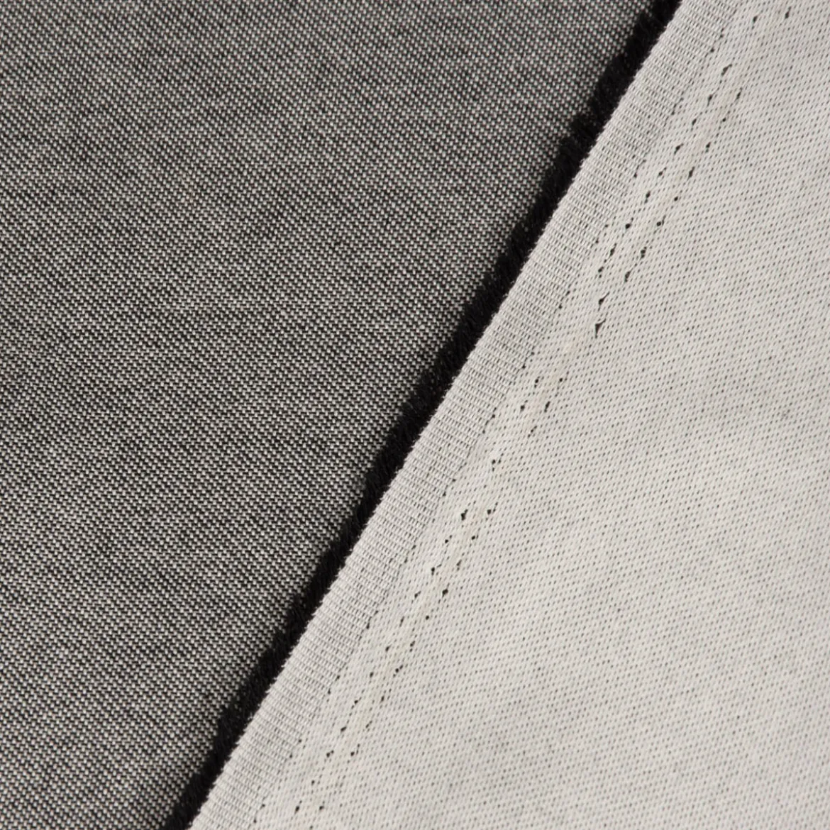 Outdoorstoff Dralon Jacquard Teflonbeschichtung schwarz grau wollweiß meliert 1,40m Breite