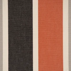 Outdoorstoff Dralon Jacquard Dekostoff polsterfähig Streifen terra schwarz grau 1,40m Breite