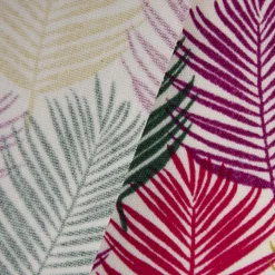 Outdoorstoff Dralon Teflonbeschichtung Tischläufer Palmenblätter weiß bunt 0,43m Breite