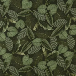 Outdoorstoff Dralon Teflonbeschichtung Botanic Leaf Detailed Blätter Exotik grün 1,40m Breite