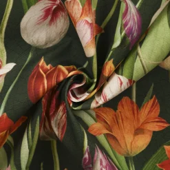 Outdoorstoff Dralon Teflonbeschichtung Tulip Painting Tulpen grün rot 1,40m Breite