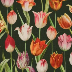 Outdoorstoff Dralon Teflonbeschichtung Tulip Painting Tulpen grün rot 1,40m Breite