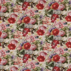 Outdoorstoff Dralon Teflonbeschichtung Flowers Painting Blumen Schmetterlinge bunt 1,40m Breite