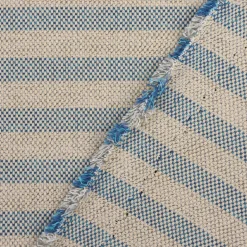 Outdoorstoff Markisenstoff Gartenmöbelstoff teflonbeschichtet Famara natur blau gestreift 160cm breit