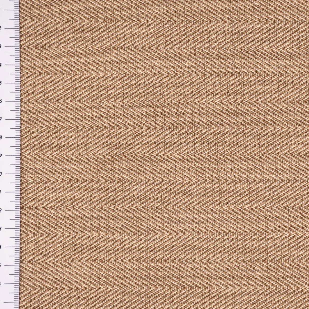 Outdoorstoff Markisenstoff Teflonbeschichtung Arrieta Fischgrätmuster Herringbone braun 1,60m Breite