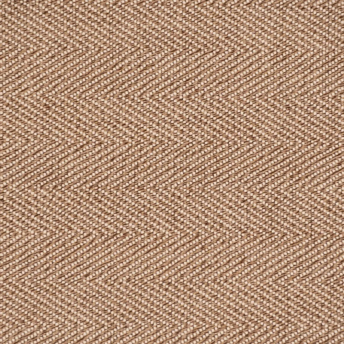 Outdoorstoff Markisenstoff Teflonbeschichtung Arrieta Fischgrätmuster Herringbone braun 1,60m Breite